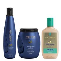 Aneethun Linha A Kit Shampoo Máscara e Creme de Silicone Cachos 250ml Aneethun Linha A Kit Shampoo Máscara e Creme de Silicone Cachos 250ml