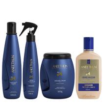 Aneethun Linha A Kit Shampoo Máscara Spray Multibenefícios e Creme de Silicone Brilho 250ml Aneethun Linha A Kit Shampoo Máscara Spray Multibenefícios e Creme de Silicone Brilho 250ml