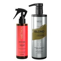 Aneethun Restore Acidificante 210ml+Wess Blond Shampoo500ml - ANEETHUN/WESS