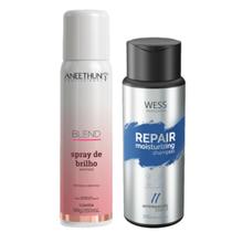 Aneethun Spray de Brilho Blend150ml+Wess Shampoo Repair250ml