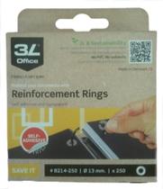 Anéis Adesivo Transparente P/ Reforço Em PP Fichário 250 Unidades