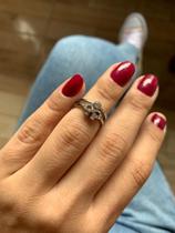 Anéis Anel duplo laço lacinho com Strass folheado a prata