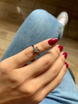 Anéis Anel Falange a Ródio Negro anel de Estrela cravejado de Strass Anéis Anel Falange a Ródio Negro anel de Estrela cravejado de Strass