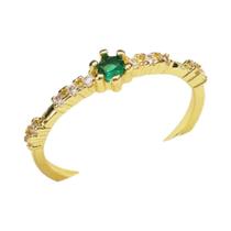 Anéis CZ Verdes Para Mulheres Em Ouro E Prata, Joias Luxuosas E Modernas Para Casamento E Noivado