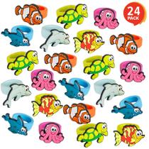 Anéis de Borracha ArtCreativity - Kit com 24 Anéis de Vida Marinha para Crianças