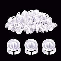 Anéis de cola MEKK Anéis de cola 100 unidades para extensão de cílios