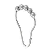 Anéis de cortina de chuveiro MDesign Steel Metal 12 anéis prata Anéis de cortina de chuveiro MDesign Steel Metal 12 anéis prata