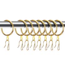 Anéis de cortina Hotop Metal Drapery 30 unidades com ganchos dourados