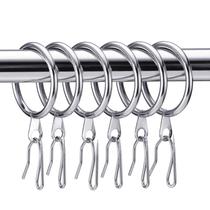 Anéis de cortina Hotop Metal Drapery 32 mm de diâmetro interior