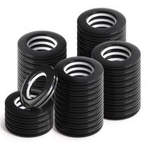 Anéis de cortina WCIC 48PCS 40mm, ilhós de plástico ABS pretos Anéis de cortina WCIC 48PCS 40mm, ilhós de plástico ABS pretos