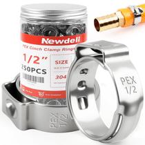 Anéis de Crimpagem PEX Newdeli 1/2" em Aço Inoxidável, 250 peças Anéis de Crimpagem PEX Newdeli 1/2" em Aço Inoxidável, 250 peças