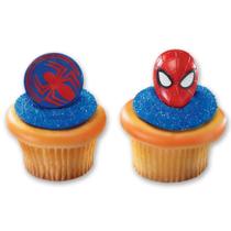 Anéis de cupcake e máscara de Homem-Aranha DeCoPac - 24 unidades Anéis de cupcake e máscara de Homem-Aranha DeCoPac - 24 unidades