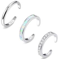 Anéis de Dedo do Pé Jstyle 3PCS Ajustáveis Folheados a Ouro 14K Anéis de Dedo do Pé Jstyle 3PCS Ajustáveis Folheados a Ouro 14K