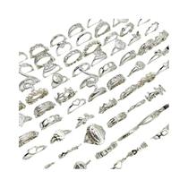 Anéis De Dedo Em Cor Prata Com Pérola 30pcs Borboleta Flor Corrente De Cobra Folha Oca Joias De