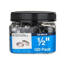 Anéis de fixação PEX Cinch em aço inoxidável de 1/2 polegada, pacote com 120 EFIELD