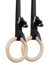 Anéis de ginástica Titan Fitness antiderrapantes de madeira 31,75 mm Anéis de ginástica Titan Fitness antiderrapantes de madeira 31,75 mm