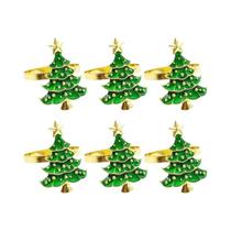 Anéis De Guardanapo De Natal 6 Peças Enfeites De Árvore De Natal Decoração De Mesa De Jantar Para