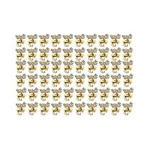 Anéis De Guardanapo De Natal Em Forma De Cervo Dourado, 60PCS, Clipes Decorativos Para Guardanapos,