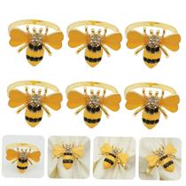 Anéis de guardanapo FELTECHELECTR em liga em forma de abelha, conjunto de 6 dourados Anéis de guardanapo FELTECHELECTR em liga em forma de abelha, conjunto de 6 dourados