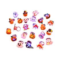 Anéis De LED Para Halloween, 10-50 Peças, Que Brilham No Escuro, Lembrancinhas De Festa, Brinquedos,