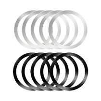 Anéis De Metal Em Aço Inoxidável Para Carregamento Sem Fio Magnético, 10 Peças De Placas Adesivas