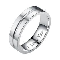 Anéis De Noivado Em Aço Inoxidável Com Cristal Para Casais, Presente De Joias De Casamento I LOVE Anéis De Noivado Em Aço Inoxidável Com Cristal Para Casais, Presente De Joias De Casamento I LOVE