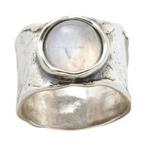 Anéis De Pedra Da Lua Para Homens E Mulheres, Joias Vintage Redondas Para Casamento, Festa E