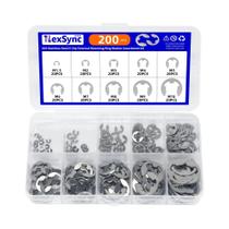 Anéis De Retenção Externos De Aço Inoxidável E Aço Carbono, 200 Peças, Para Eixo