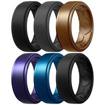 Anéis de silicone Egnaro para homens, embalagem múltipla de 10 mm de largura e 2,5 mm de espessura