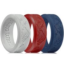 Anéis de silicone King Will Mountain Peak Design, 3 peças, tamanho 11