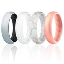 Anéis de silicone ROQ para mulheres, respiráveis, conjunto de 4 - tamanho 6 Anéis de silicone ROQ para mulheres, respiráveis, conjunto de 4 - tamanho 6