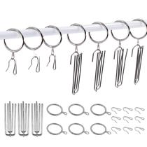 Anéis e ganchos de cortina Sweet 120 unidades para hastes de cortina de 19 mm a 25 mm