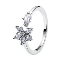 Anéis Empilháveis De Cristal Em Prata Esterlina 925 Com Design De Sol E Lua Para Noivado E