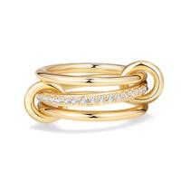 Anéis empilháveis Dreamy Bubble Elegant Pave para mulheres
