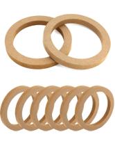 Anéis espaçadores de alto-falantes QWORK Wooden de 6,5 polegadas para alto-falante de carro