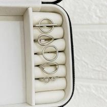 Anéis folheados a prata modelo falange dedinho