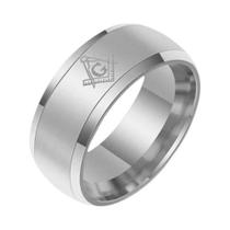 Anéis Maçônicos De Aço Inoxidável Preto Para Homens, Joias De Casamento, Acessórios Para Coquetéis