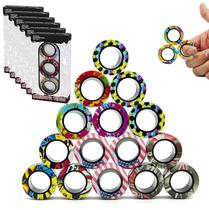 Anéis Magnéticos Fidget Toys Spinner RURING - Conjunto com 18 Unidades