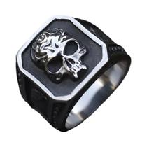 Anéis Masculinos Retrô De Caveira Gótica Punk Biker Fashion Hip Hop Em Aço Inoxidável 316L Para