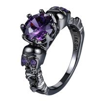 Anéis para casais em cobre incrustado zircão feminino faixas de esqueleto tamanho do anel anel de amantes