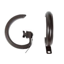 Anéis para Cortina Casafoyer em Forma de G Marrom Conjunto com 10 Unidades 13cm
