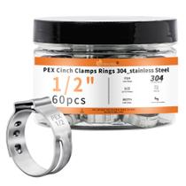 Anéis PEX Cinch Cinch WYSIWYKA de 1/2 polegada em aço inoxidável 304 Anéis PEX Cinch Cinch WYSIWYKA de 1/2 polegada em aço inoxidável 304