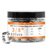 Anéis PEX Cinch Clamp WYSIWYKA 120 unidades de aço inoxidável 304