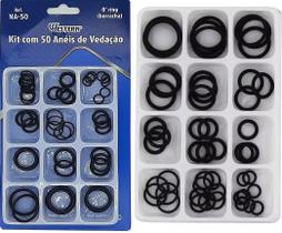Anéis Retentor de Vedação O-ring Kit C/ 50 Unidades 12 Tipos Anéis Retentor de Vedação O-ring Kit C/ 50 Unidades 12 Tipos