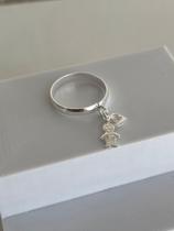 Aneis semi joia pingente filhos menino menina casal ouro 18kl prata 925 TAM:TAM 18MODELO:MENINOBANHO:PRATA 925