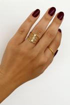 Anéis semi joia prata 925 e ouro 18k modelo com zircônia n18