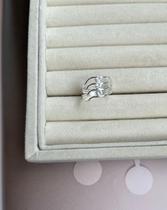 Anéis semi joia prata 925 e ouro 18k modelo com zircônia n18