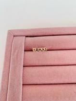 Anéis semi joia prata 925 e ouro 18k modelo coração