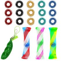 Anéis Sensoriais Fidget Toy PenVinoo Spiky com Squeeze-a-Bean