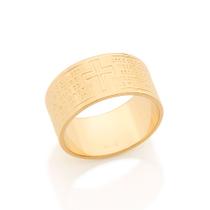 Anel 18k com oração do pai nosso 512574 Rommanel Anel 18k com oração do pai nosso 512574 Rommanel